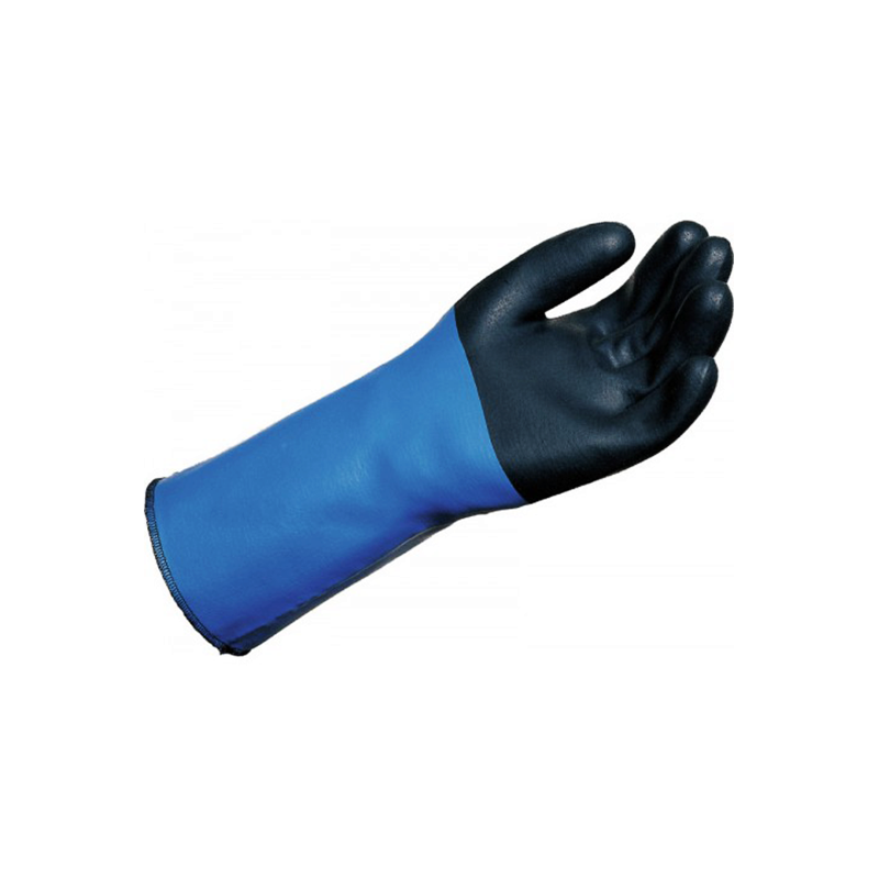 gant anti-chaleur bleu et noir