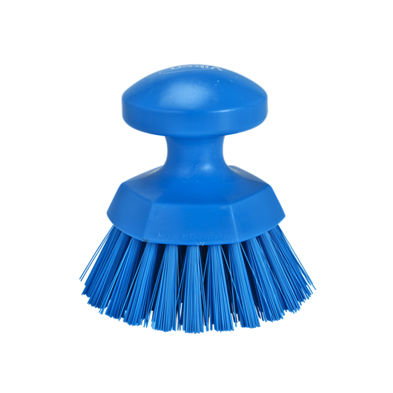 brosse ronde à main bleu